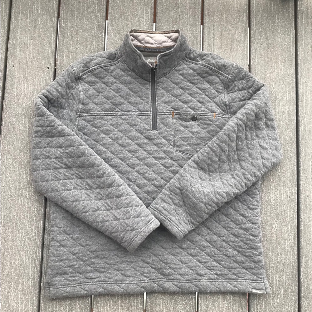 Eddie Bauer Men’s Quilted 1/4 Zip Hoodie Pullover
